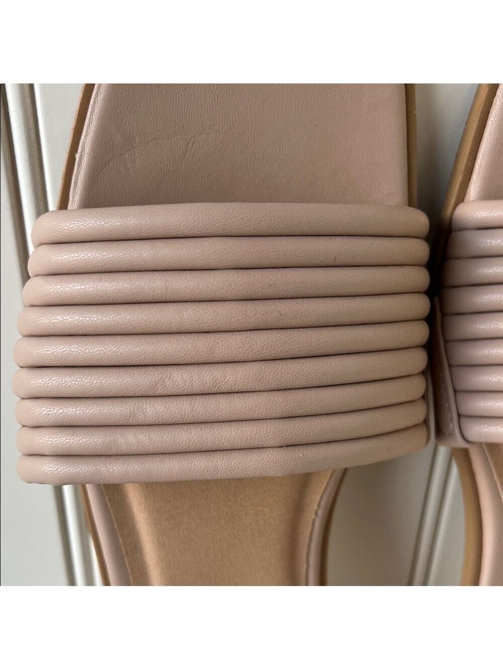 Torrid Beige Ribbed Slide Sandals Size 10WW - Picture 6 of 8